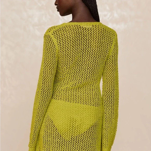 Monday Swimwear MONTEGO MINI DRESS - CHARTREUSE PETIT CROCHET - Picture 6 of 8